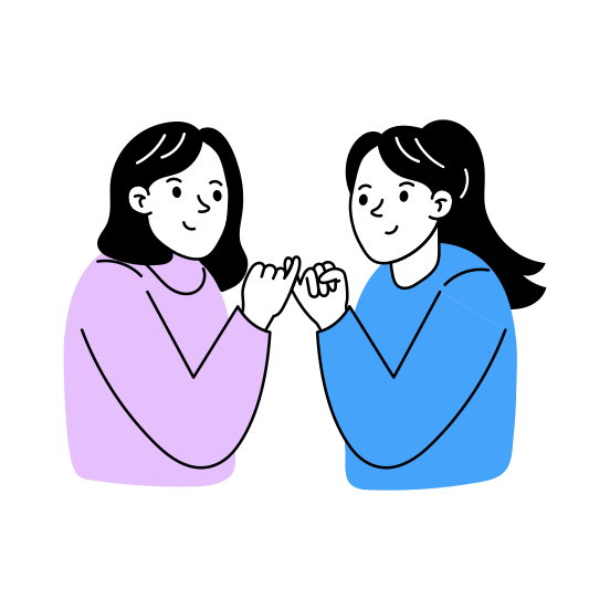Friends Promise, Bonding, Commitment, Best Friends, Friends Day, illustration