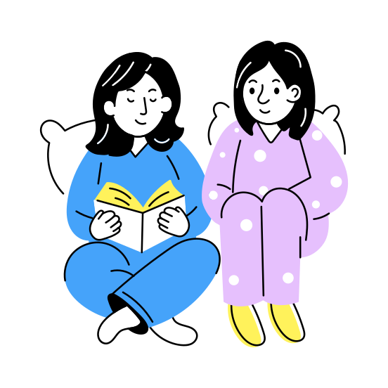 Friends Reading, Storytelling, Best Friends, Friends Day, Friendship illustration