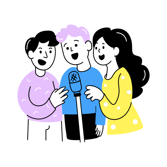 Friends Singing, Choir, Best Friends, Friends Day, Friendship illustration