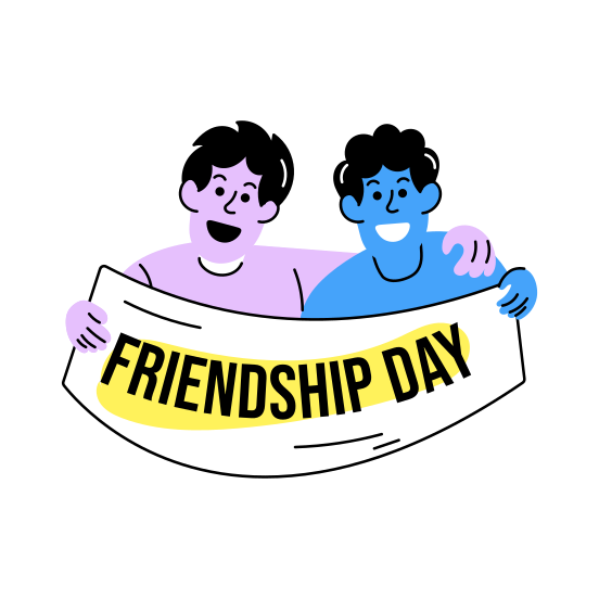 Friendship Day, Banner, Celebrating, Friends, Best Friends, illustration