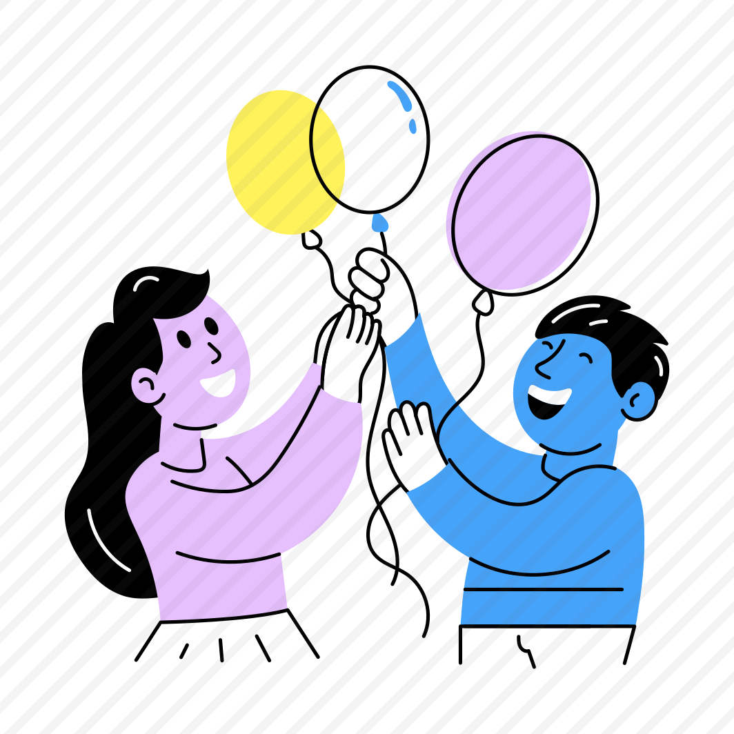 Holding Balloons, Playing, Celebrating, Friendship, Friends Day, preview