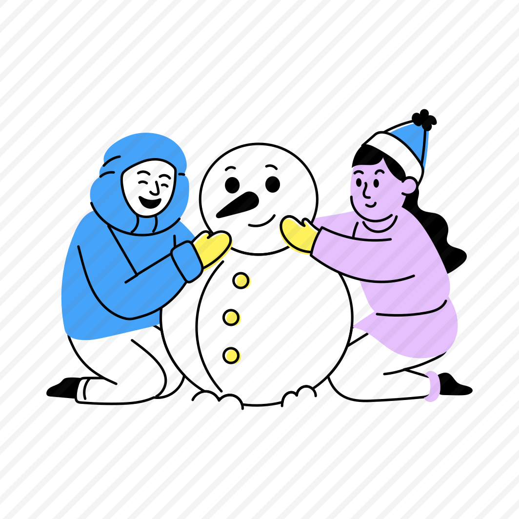 Making Snowman, Playing, Enjoying, Best Friends, Friends Day, preview