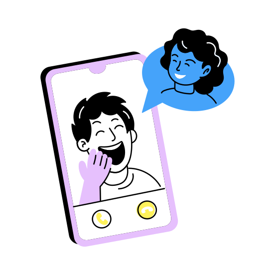 Phone Talk, Chat, Conversation, Best Friends, Friends Day, illustration
