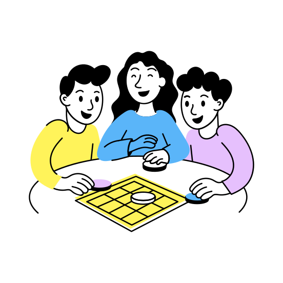 Playing Game, Activity, Enjoying, Friends, Best Friends, Friends Day, illustration