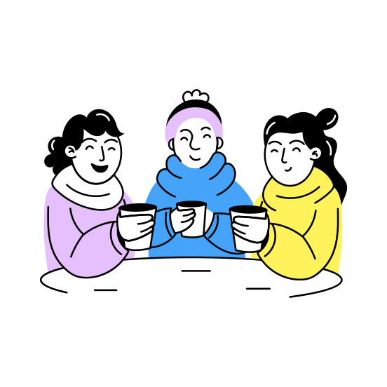 Tea Party, Tea Time, Friends, Best Friends, Friends Day illustration