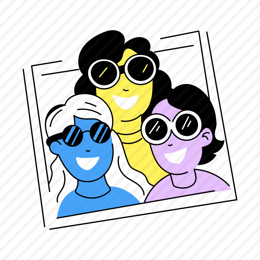 Trio Frame, Picture, Photo, Posing, Friends Day preview