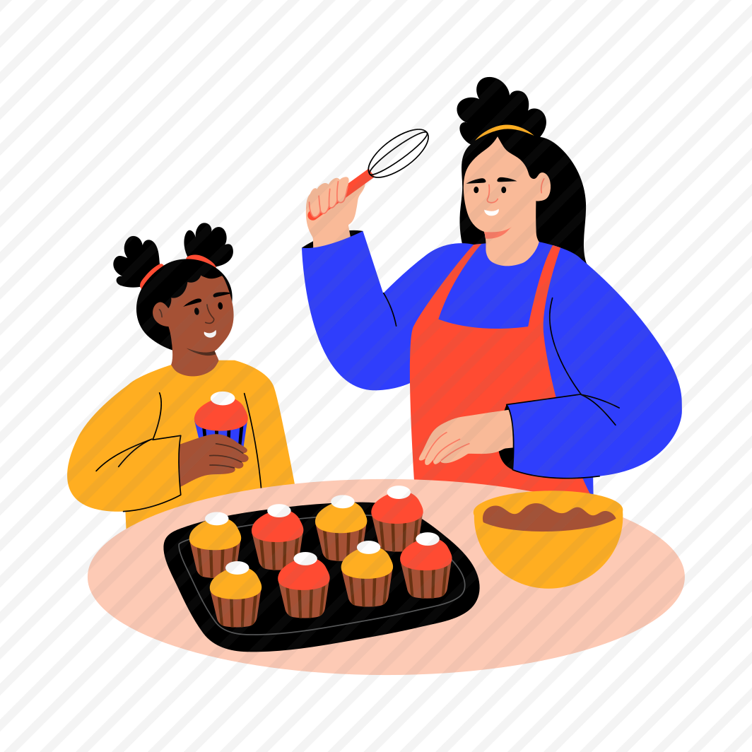 Baking Cupcakes, Family, Preparing, Food, Motherhood preview