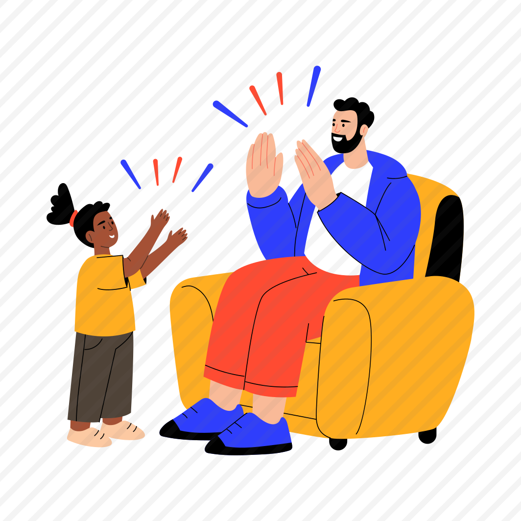 Dad Cheering, Joy, Happy, Enjoying, Family preview