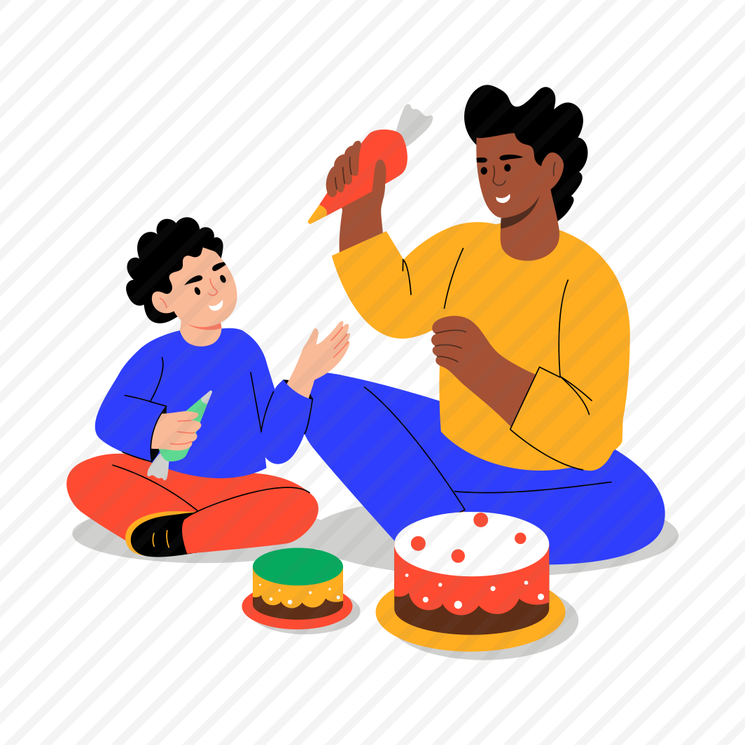 Decorating Cake, Dessert, Family, Confectionery, Enjoying preview