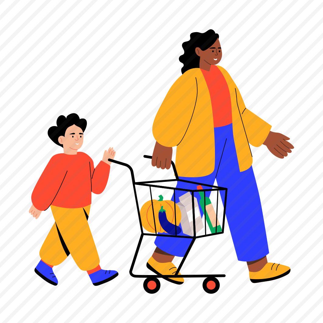 Grocery Shopping, Family, Mother Son, Purchasing, Buying preview