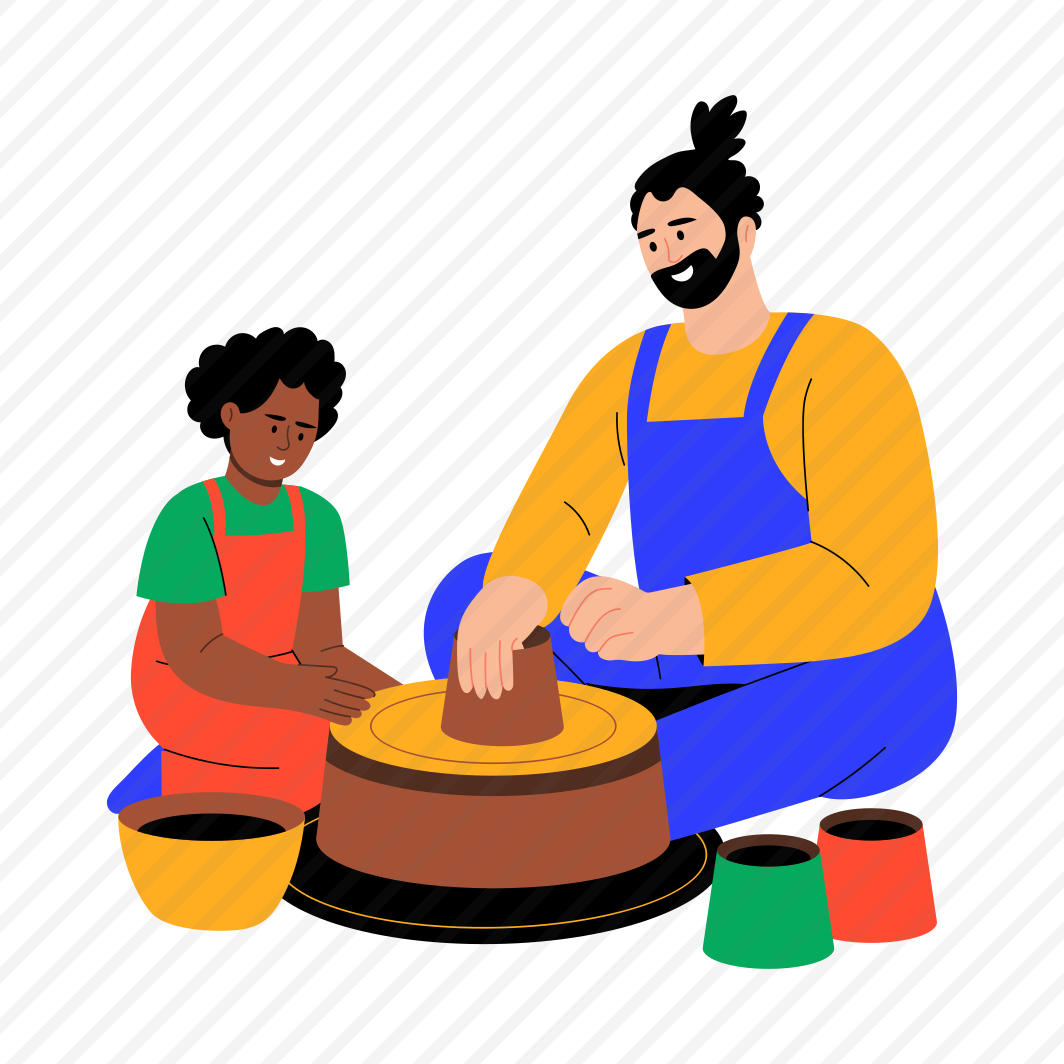 Pottery Making, Family, Activity, Fun, Enjoying preview