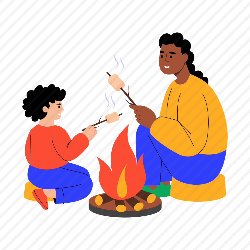 Roasting Marshmallow, Campfire, Snack, Camping, Family preview