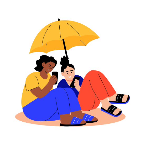 Sharing Secrets, Gossip, Conversation, Talking, Communication illustration