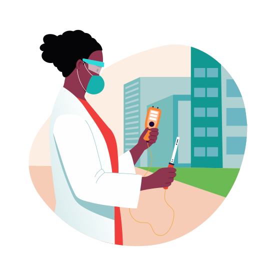 Air Pollution, Analyst, Researcher, Ecologist, Environmentalist illustration