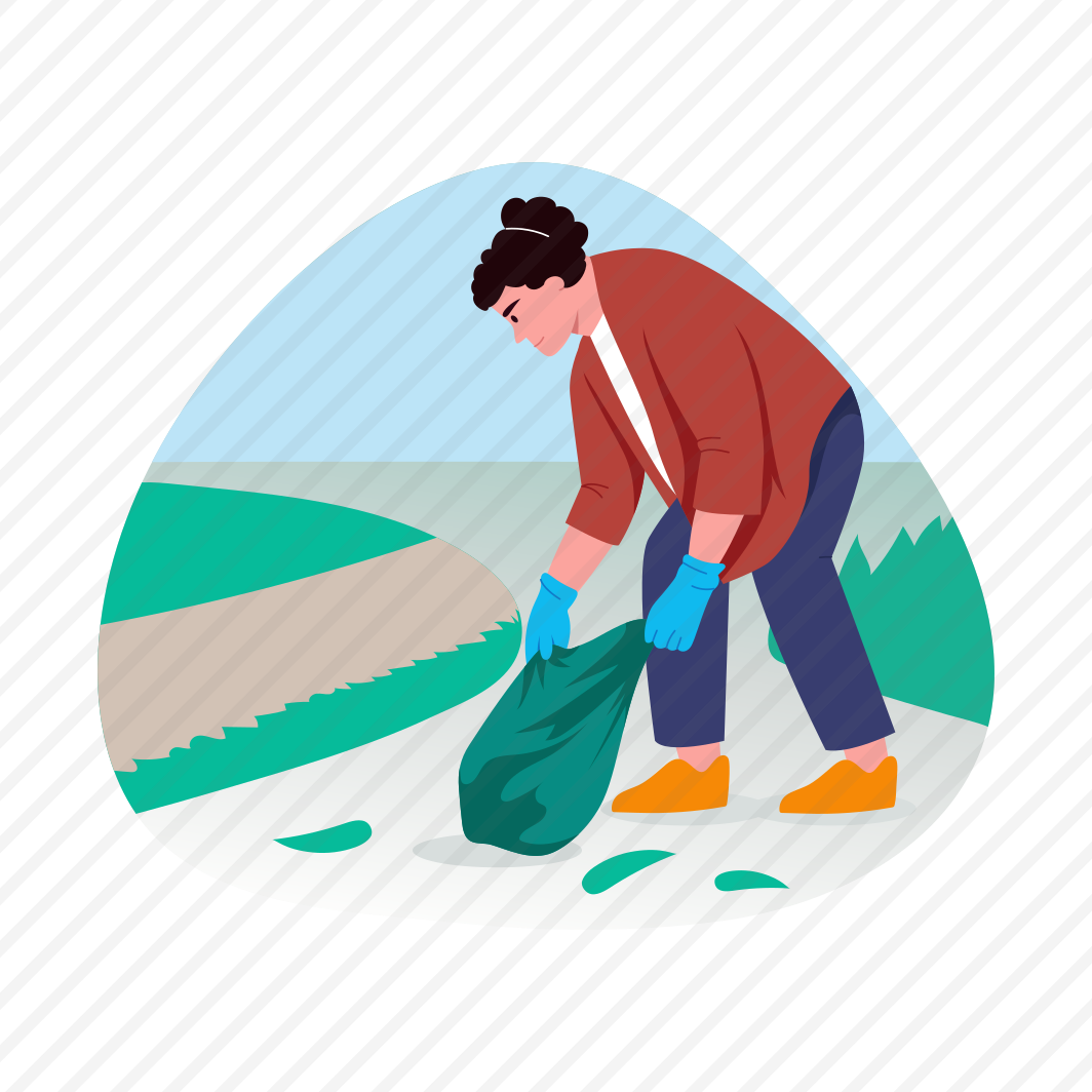 Collecting Trash, Cleaning, Garbage, Volunteering, Character preview