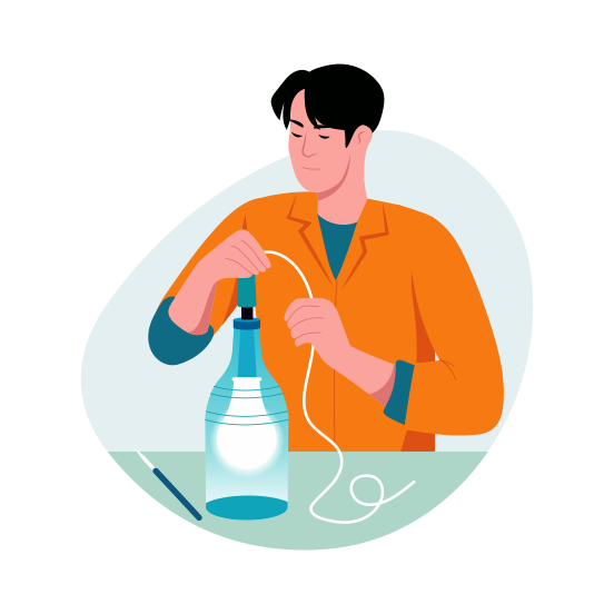 Crafting Lamp, Light, Reuse, Handcrafting, Diy, illustration