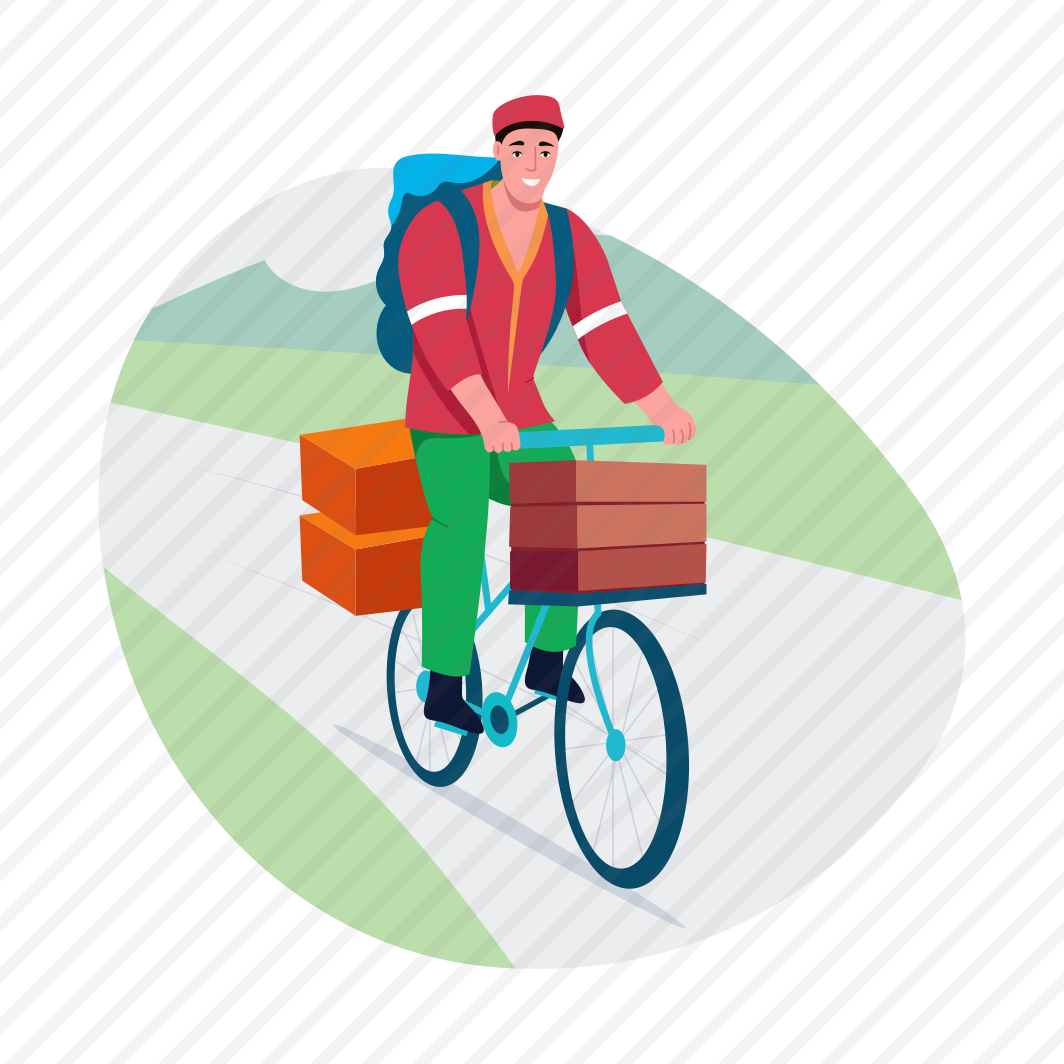 Cycle Delivery, Order, Parcel, Delivery Boy, Ride preview