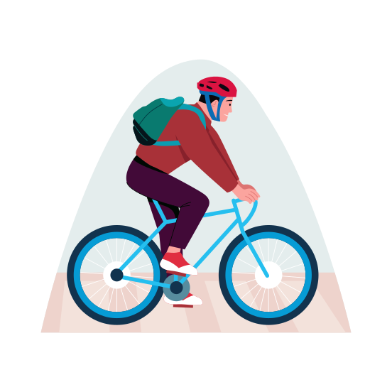 Cycling, Riding, Activity, Exercise, Hobby illustration