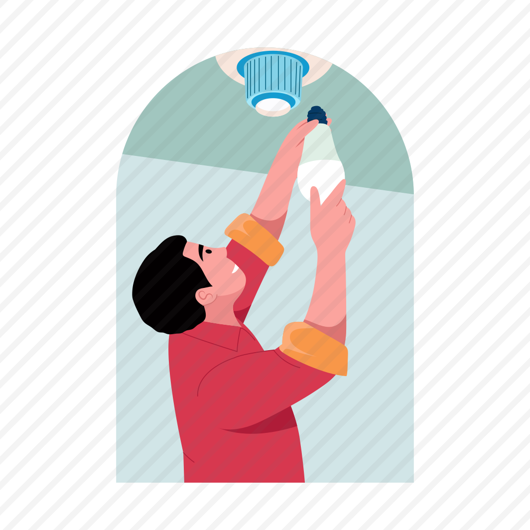 Fixing Light, Lightbulb, Repairing, Maintenance, Character preview