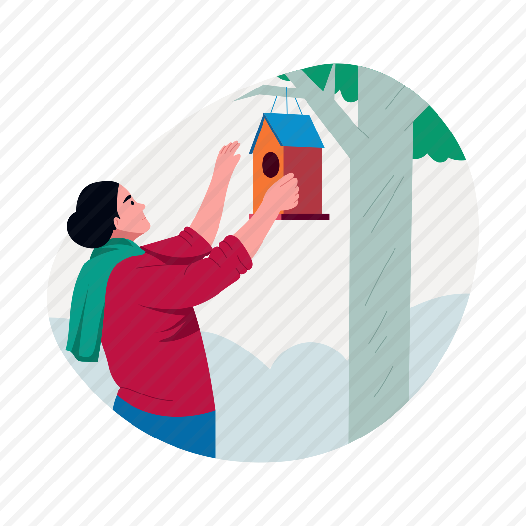 Hanging Birdhouse, Habitat, Volunteering, Bird Care, Philanthropy preview