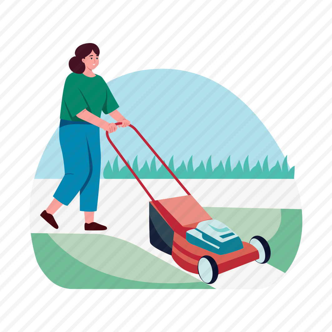 Lawn Mower, Machine, Cutting Grass, Cleaning, Character preview