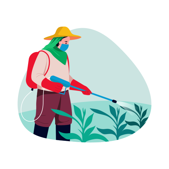 Pest Control, Extermination, Eradication, Sprayer, Pesticide illustration
