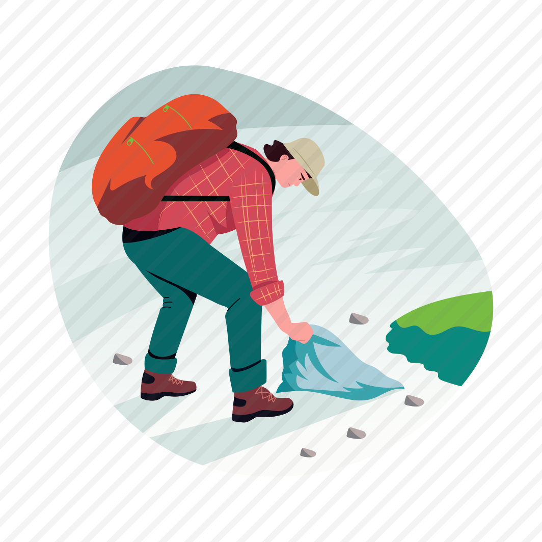 Picking Trash, Garbage, Volunteering, Contributing, Character preview