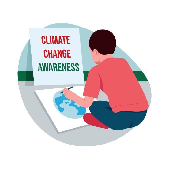 Protest Signs, Activist, Volunteering, Awareness, Climate Change illustration