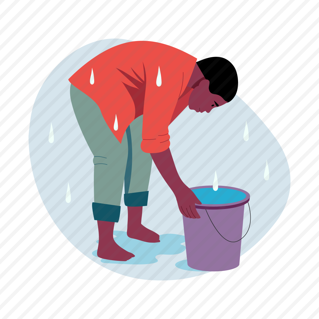 Rainwater Bucket, Reclamation, Conservation, Collecting Rainwater, Character preview