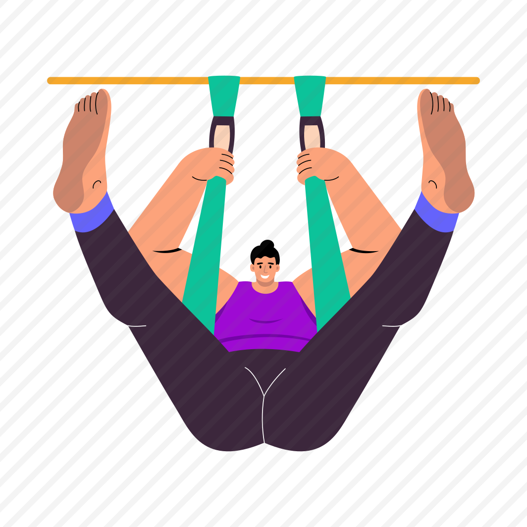 Aerial Yoga, Workout, Fitness, Exercise, Character, preview