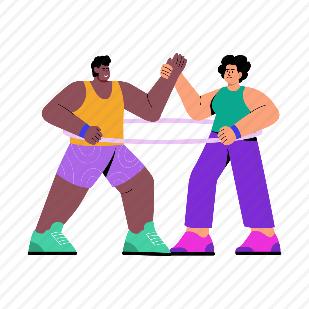 Band Exercise, Partners, Stretching, Workout, Fitness preview