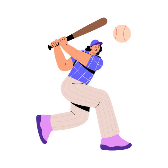 Baseball, Playing, Sport, Ball, Game, illustration