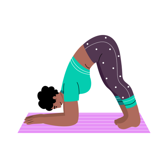 Cat Pose, Marjaryasana, Stretching, Exercise, Fitness, illustration
