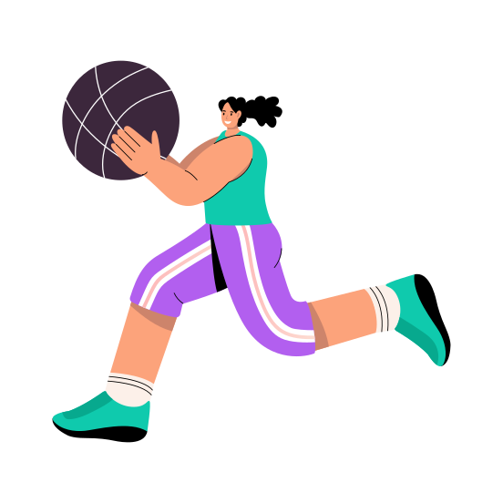 Exercise Ball, Squat, Lunge, Fitness, Workout illustration