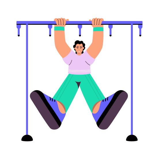Front Lever, Gymnastics, Fitness, Workout, Exercise, illustration