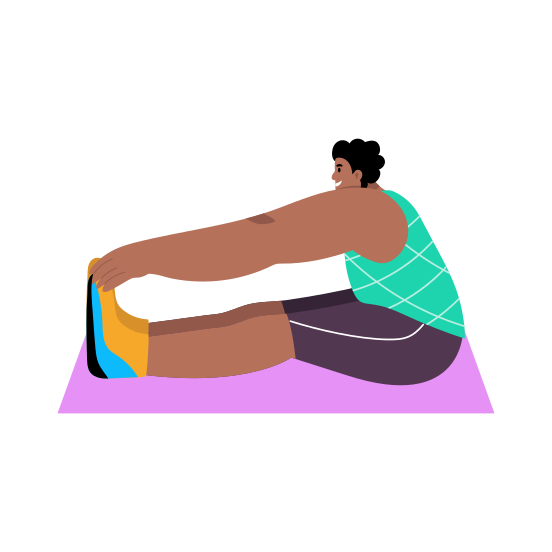 Hamstring Stretching, Flexibility, Exercise, Relaxation, Therapy, illustration