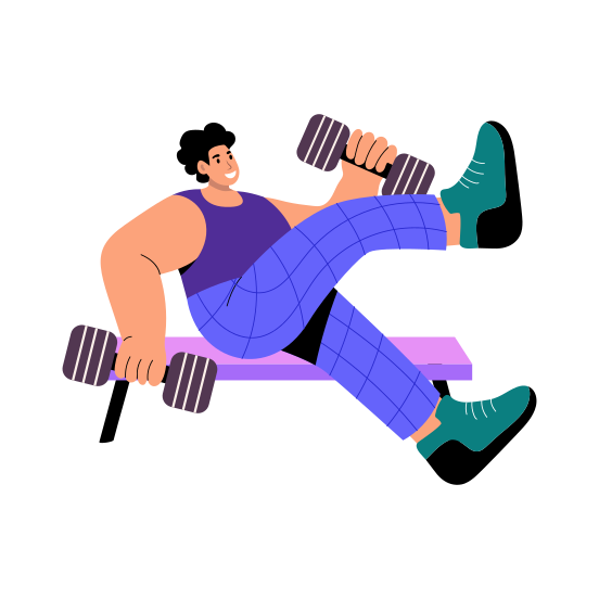 Hip Thrust, Dumbbell, Barbell, Glute, Exercise , illustration
