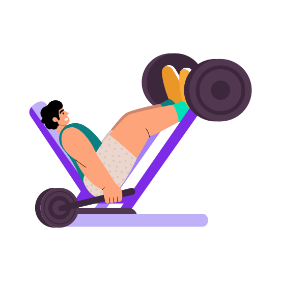 Leg Press, Equipment, Machine, Gymnastic, Workout, illustration