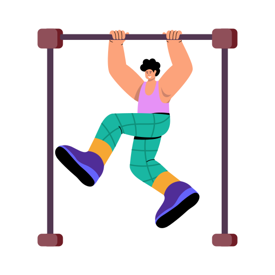 Muscle Up, Workout, Fitness, Exercise, Movement, illustration