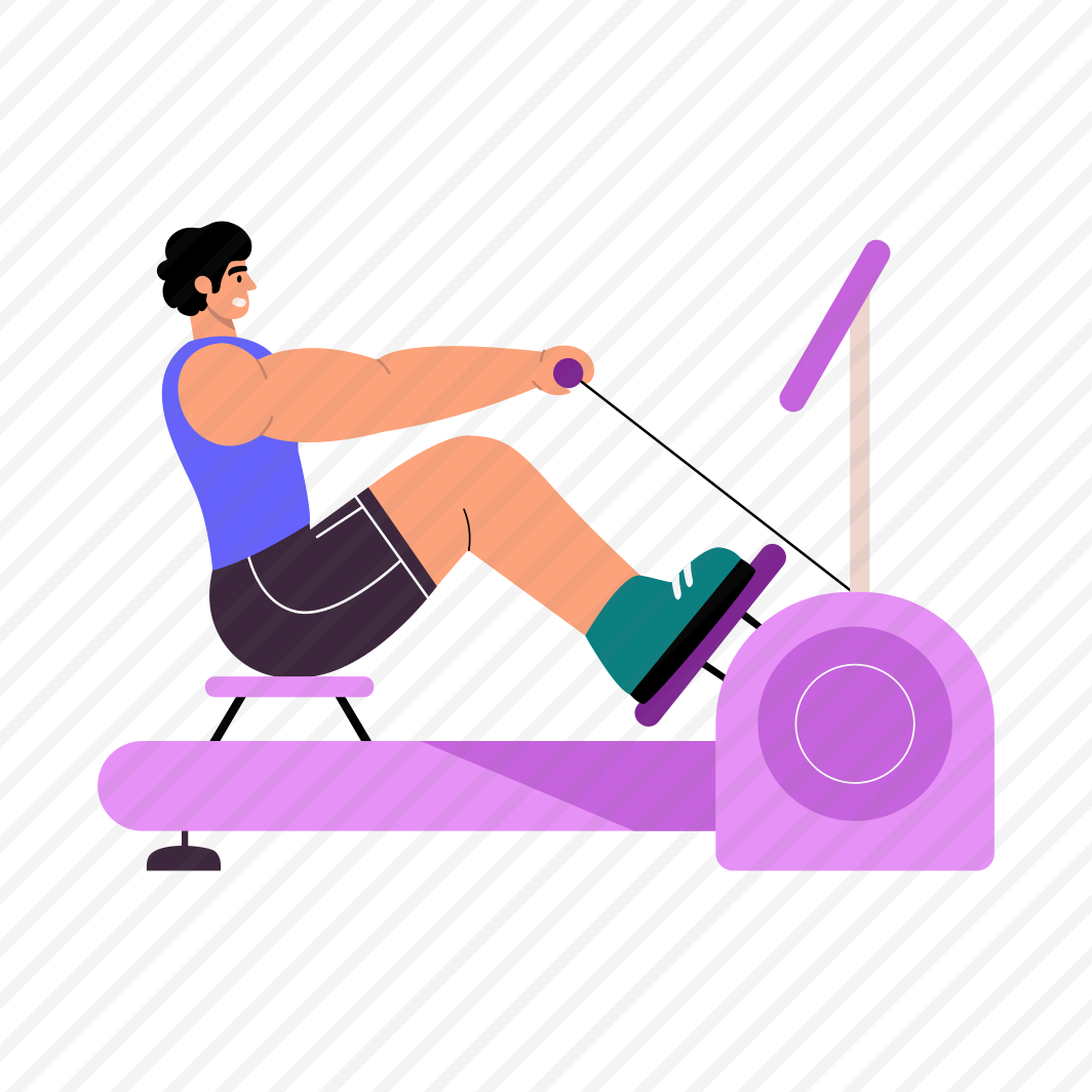Rowing Machine, Aerobic, Equipment, Exercise, Workout, preview