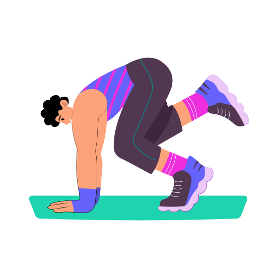 Running Planks, Fitness, Workout, Exercise, Posture illustration