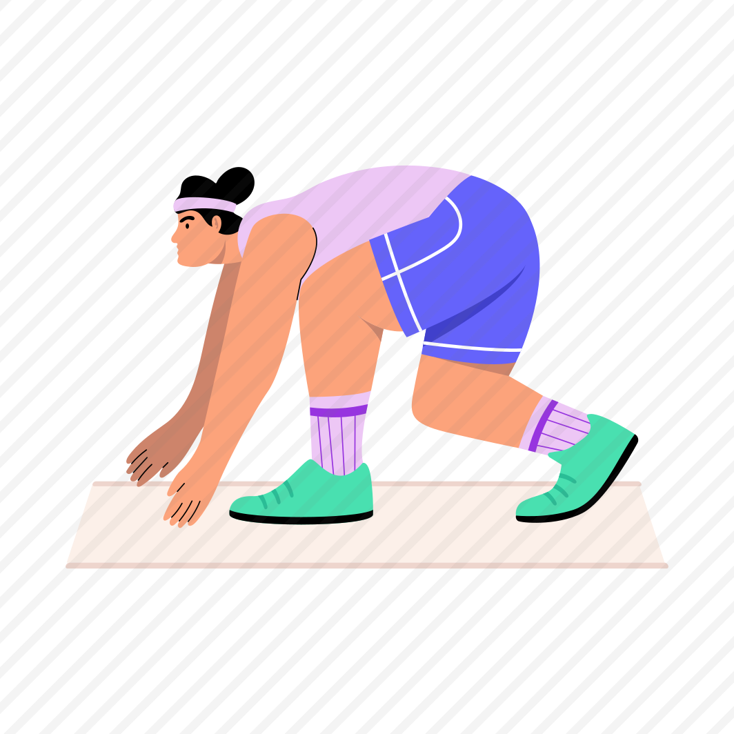 Running Position, Sprint, Athlete, Crouch, Character, preview