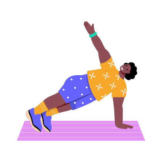 Side Plank, Abs Workout, Oblique, Posture, Exercise, illustration