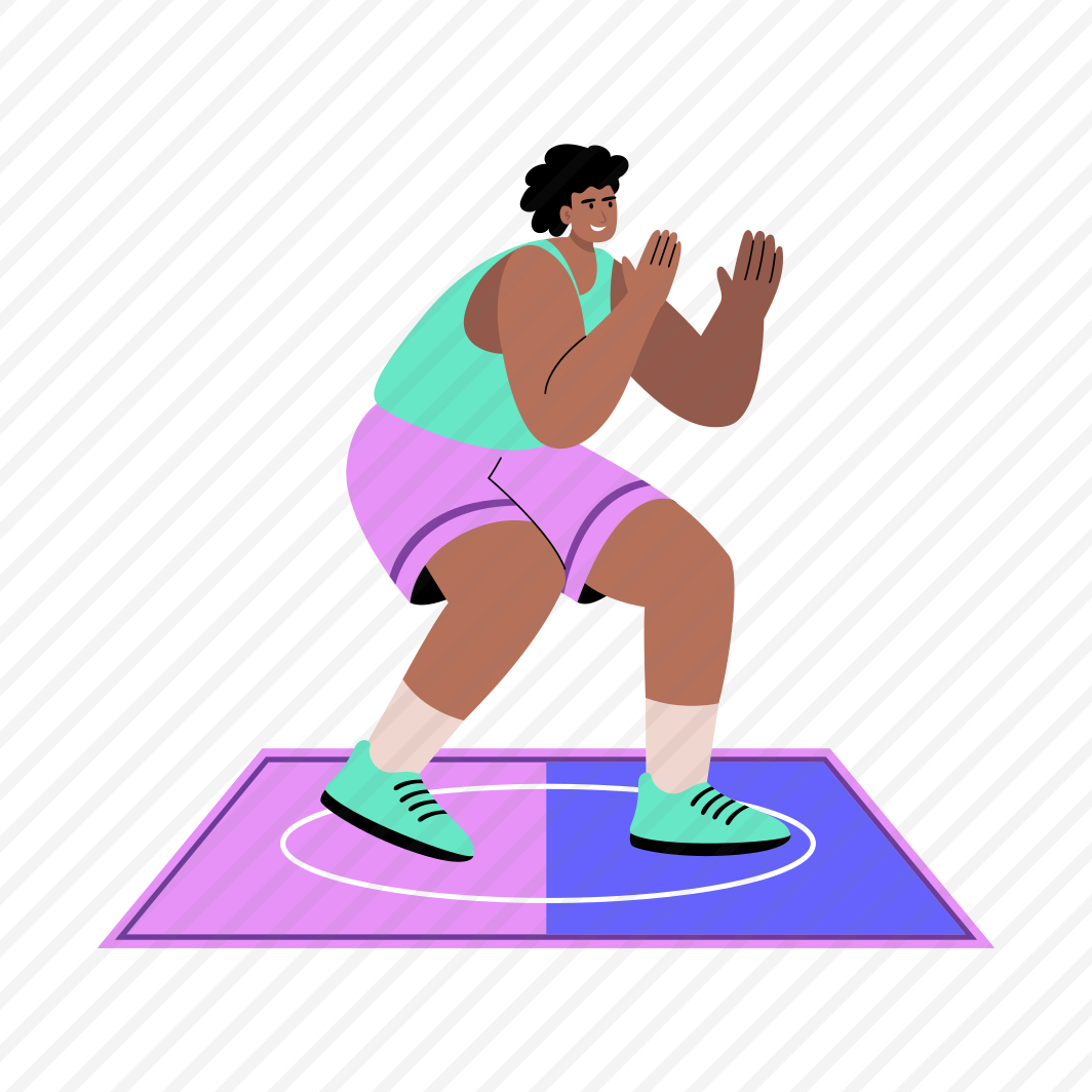 Squat, Aerobic, Exercise, Workout, Fitness, preview