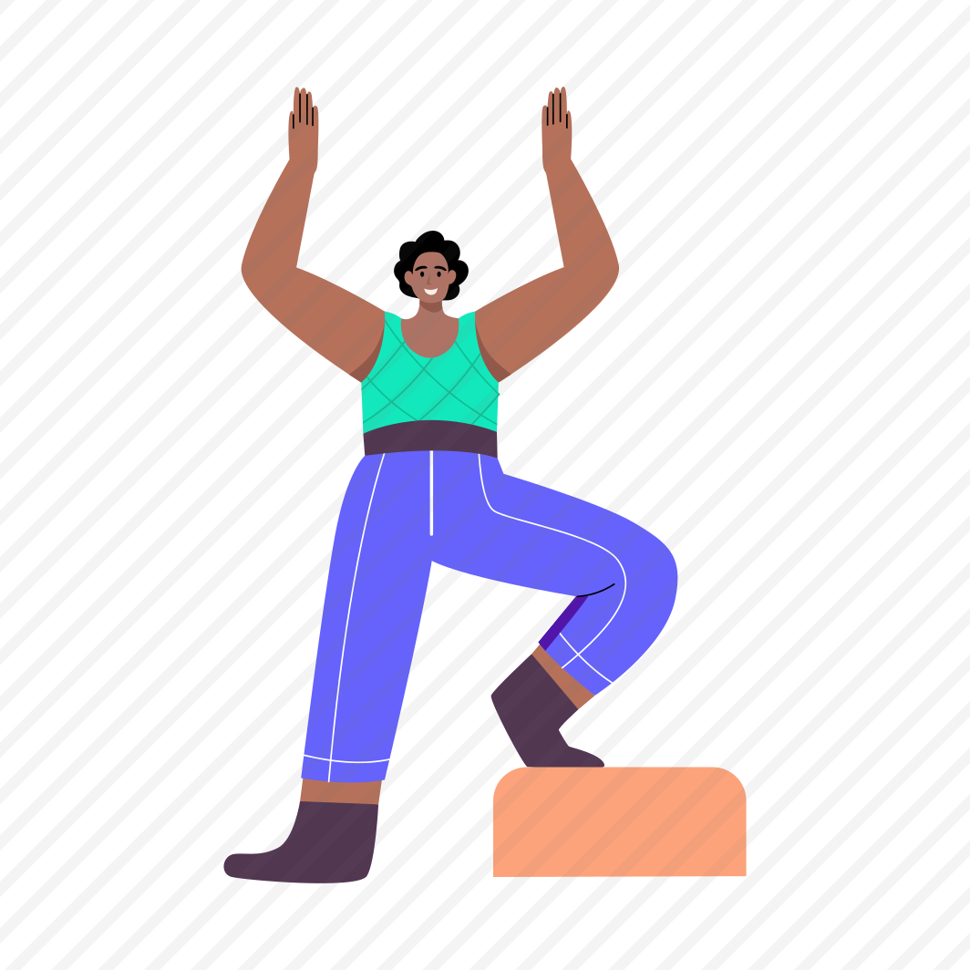 Warrior Pose, Virabhadrasana, Yoga, Meditation, Standing Character preview