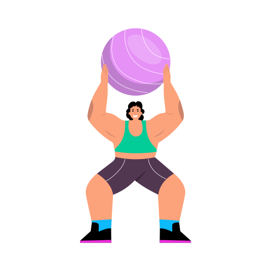 Yoga Ball, Stability, Exercise, Posture, Workout illustration
