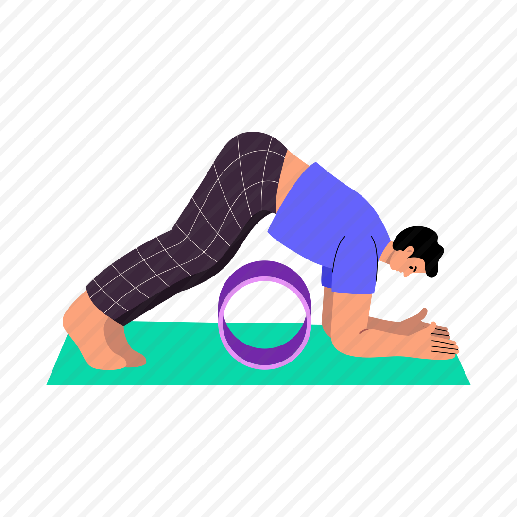 Yoga Wheel, Mat, Posture, Workout, Fitness, preview