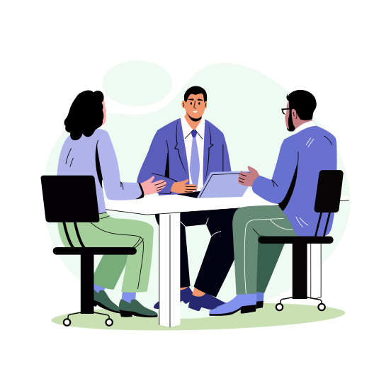 Client Meeting, Discussion, Conversation, Talk, Chat illustration
