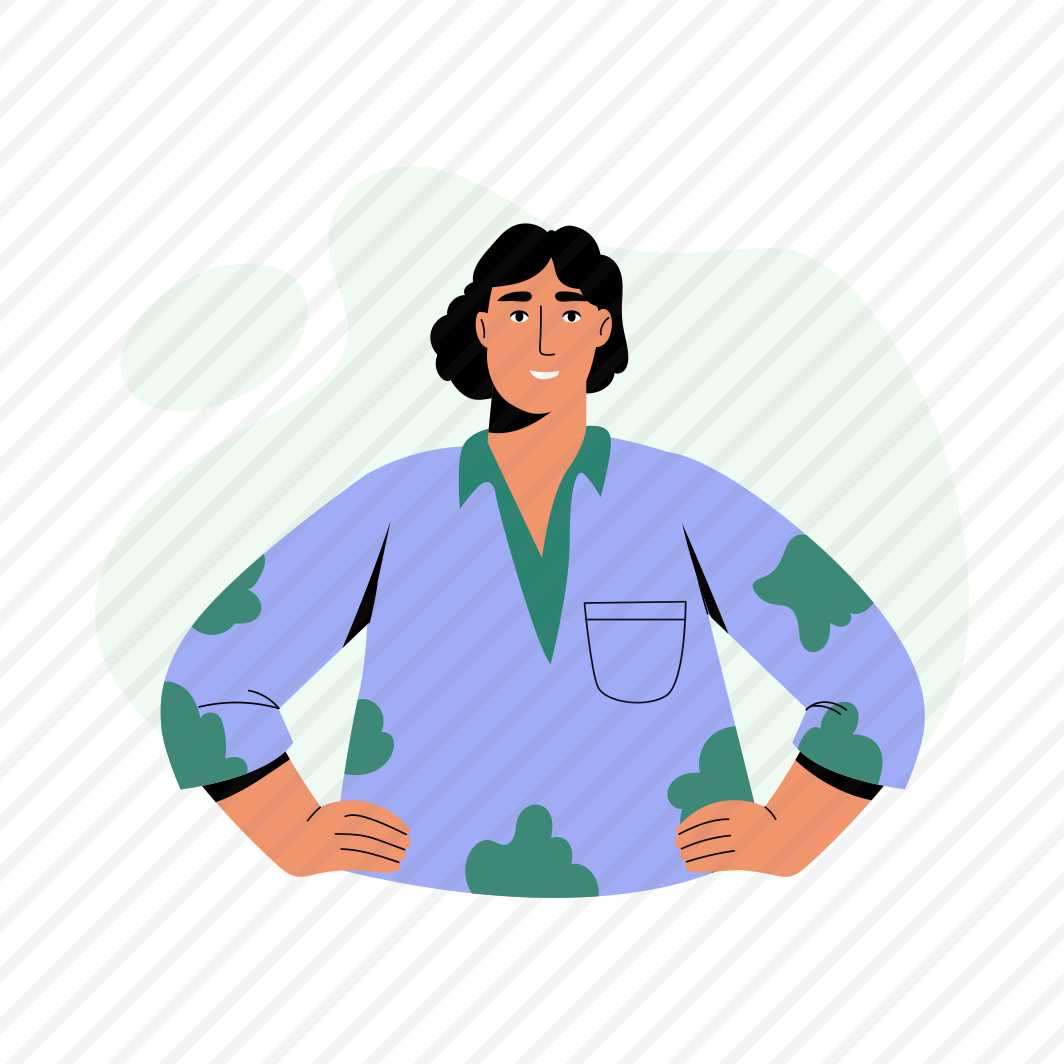 Confident Employee, Determination, Devotion, Worker, Character preview