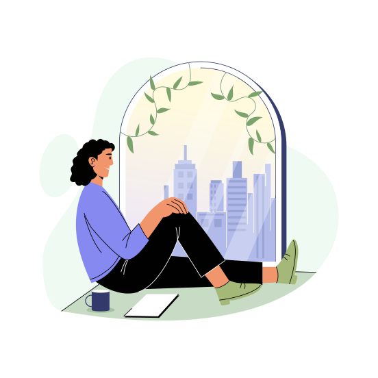Employee Break, Relaxing, Resting, Character, Job illustration